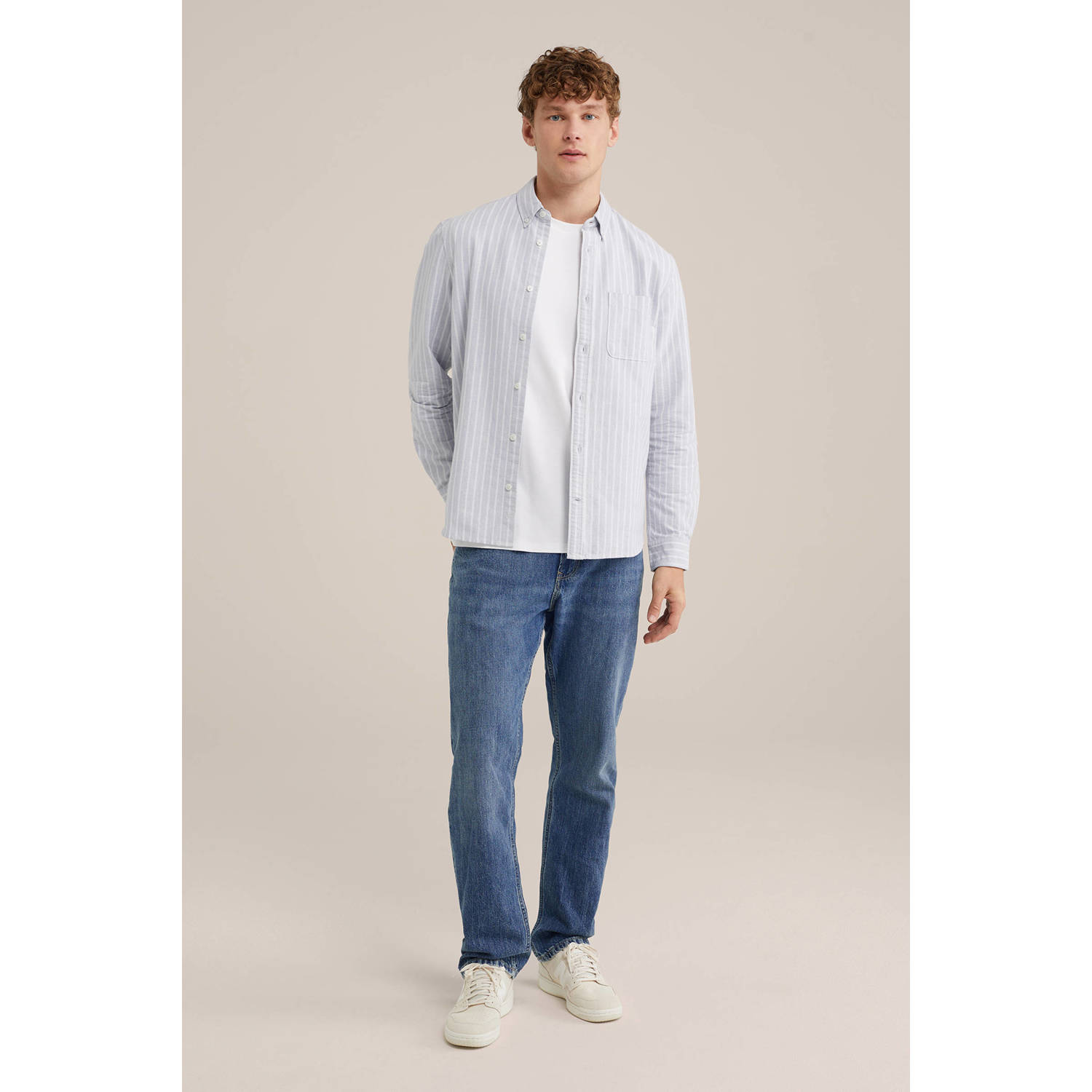 WE Fashion Blue Ridge regular fit jeans mid blue