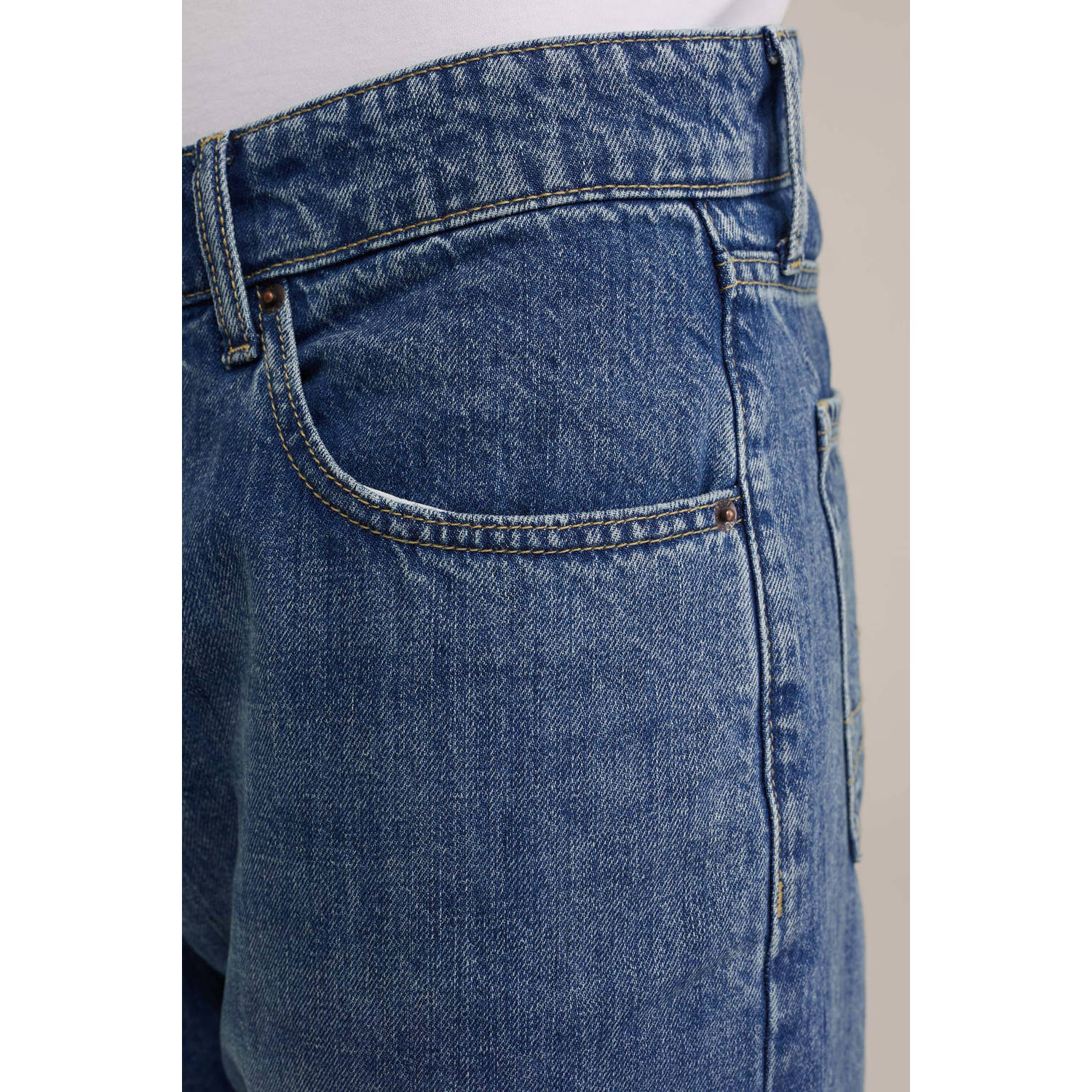 WE Fashion Blue Ridge regular fit jeans mid blue