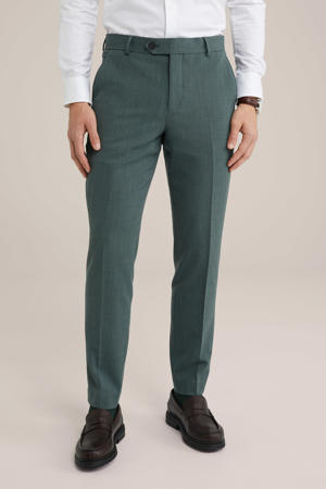 slim pantalon donkergroen