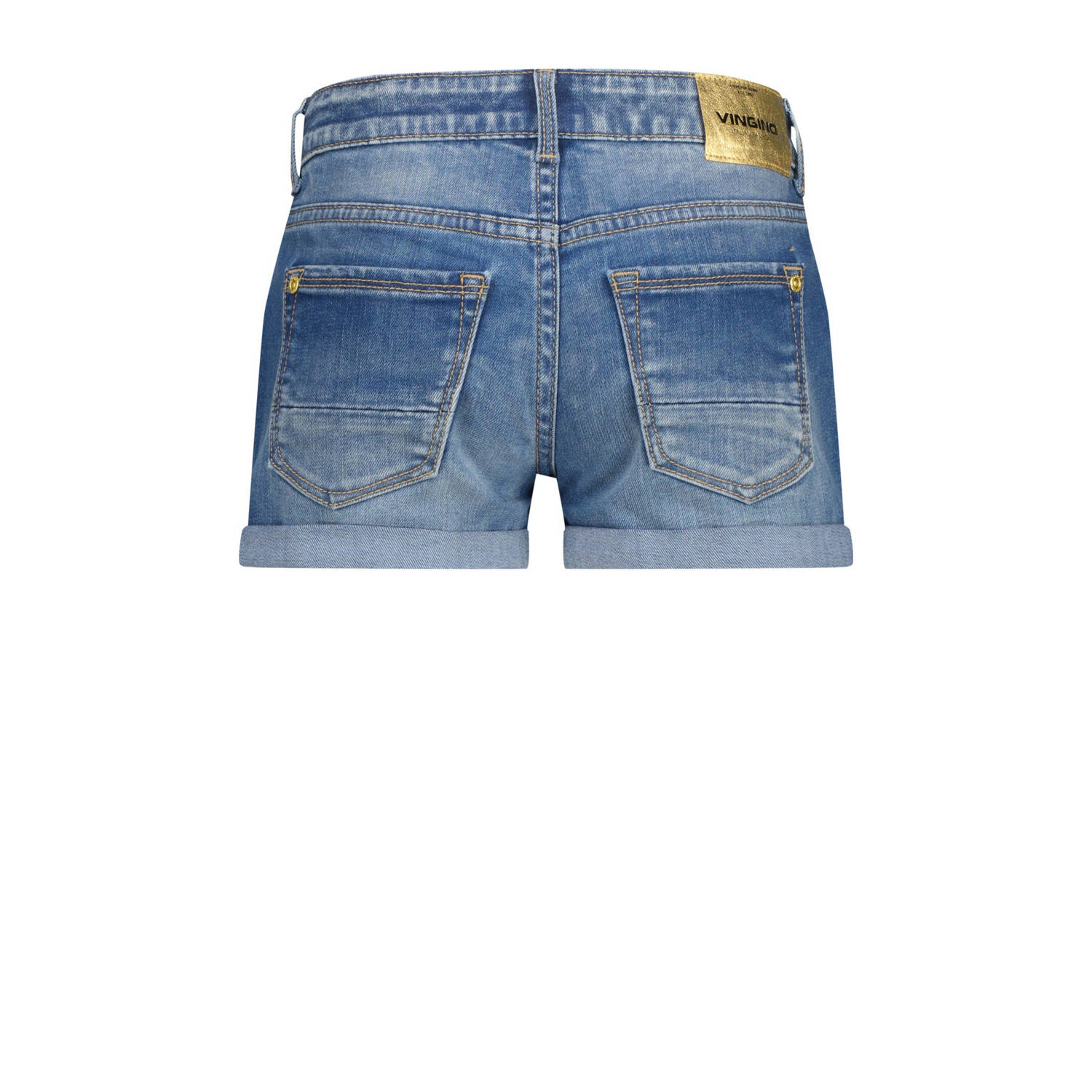 Vingino regular denim short medium blue denim
