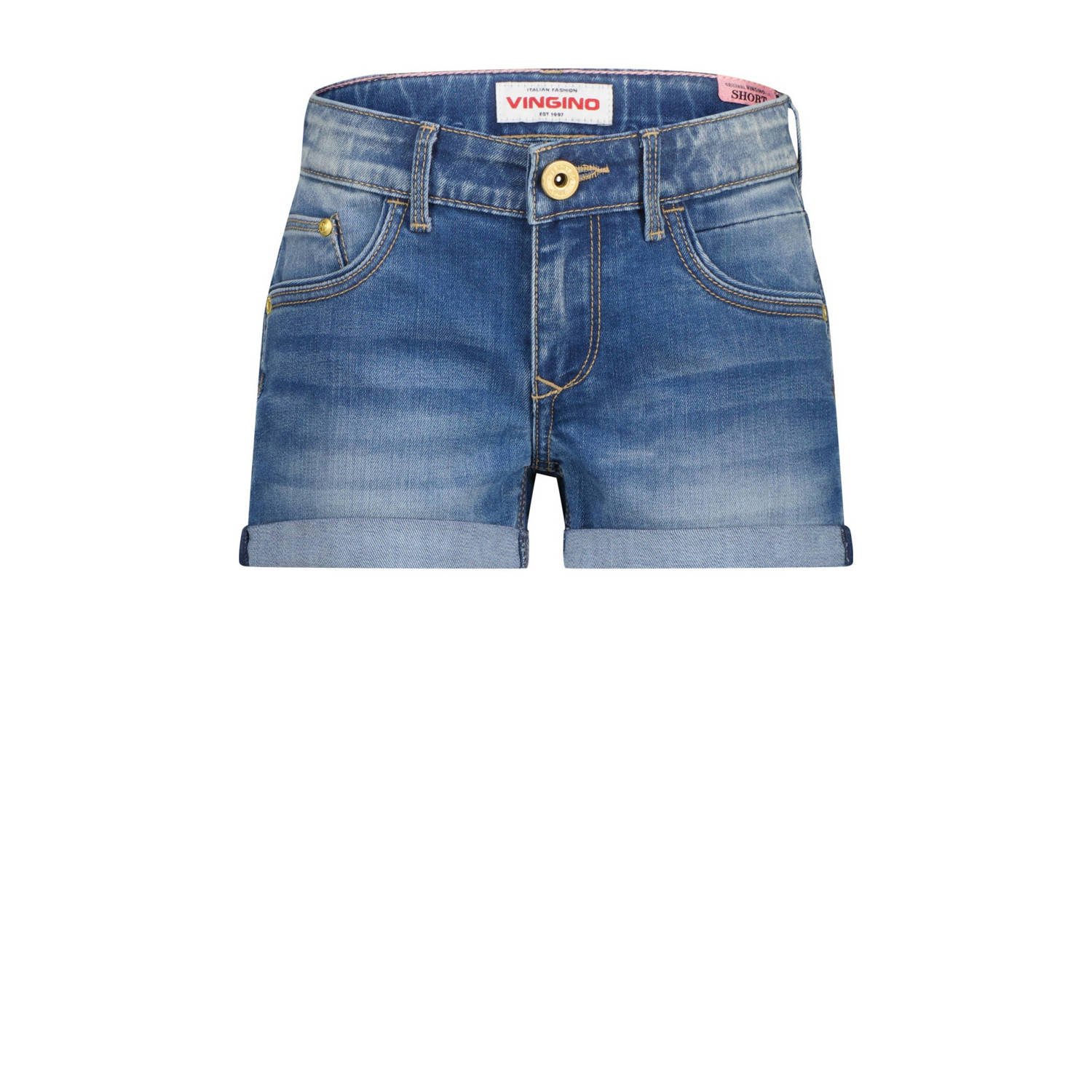 Vingino regular denim short medium blue denim