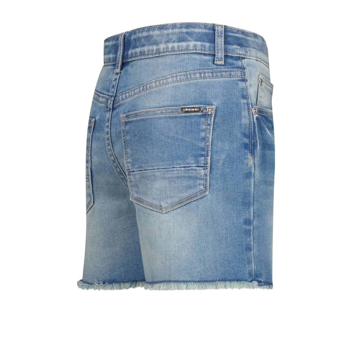 Vingino wide leg denim short medium blue denim
