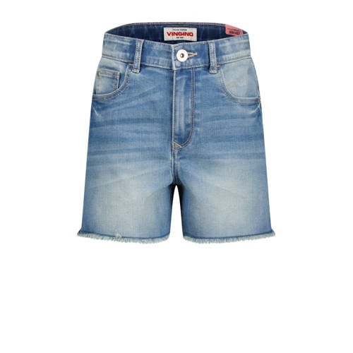 Vingino wide leg denim short medium blue denim afbeelding
