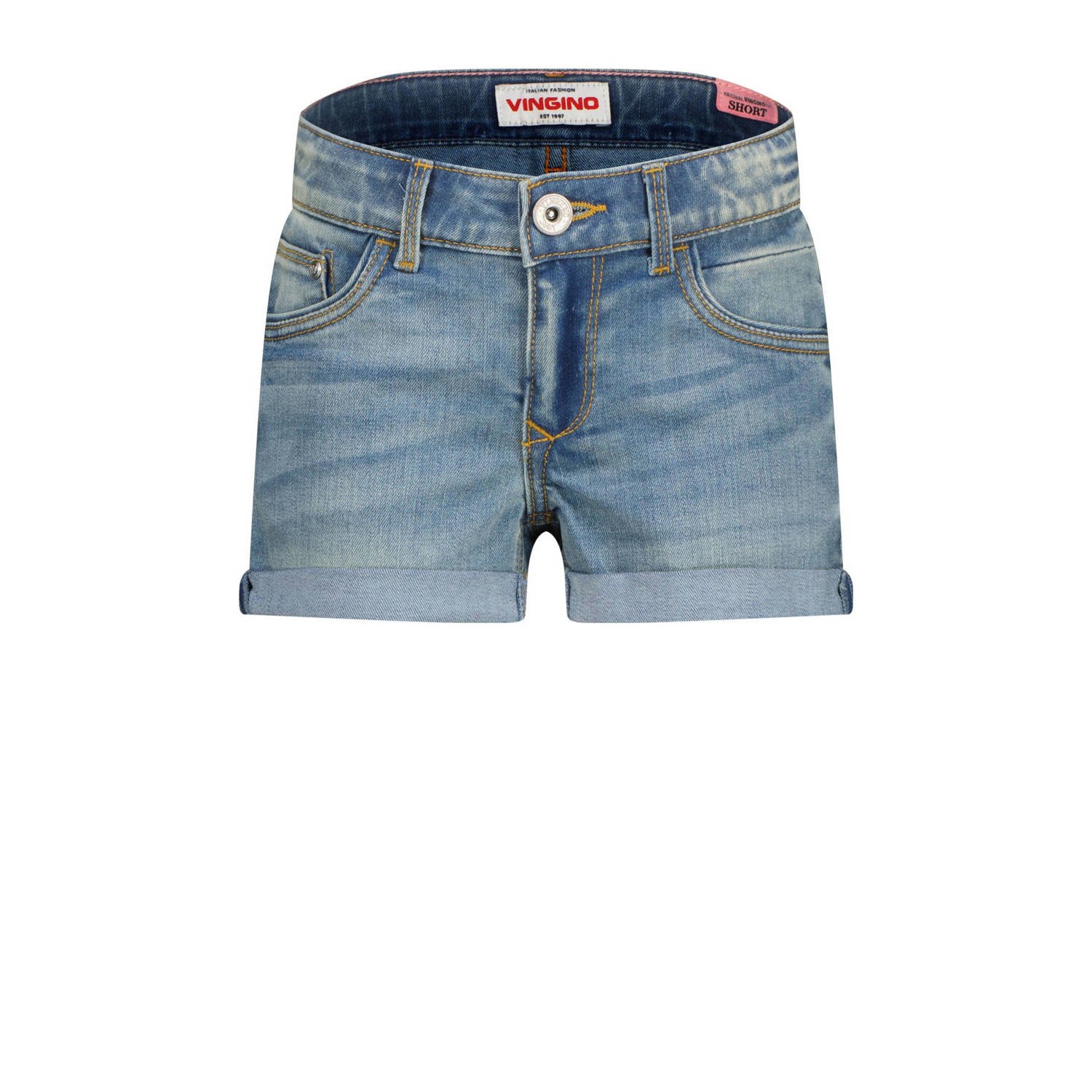 Vingino regular denim short medium blue denim