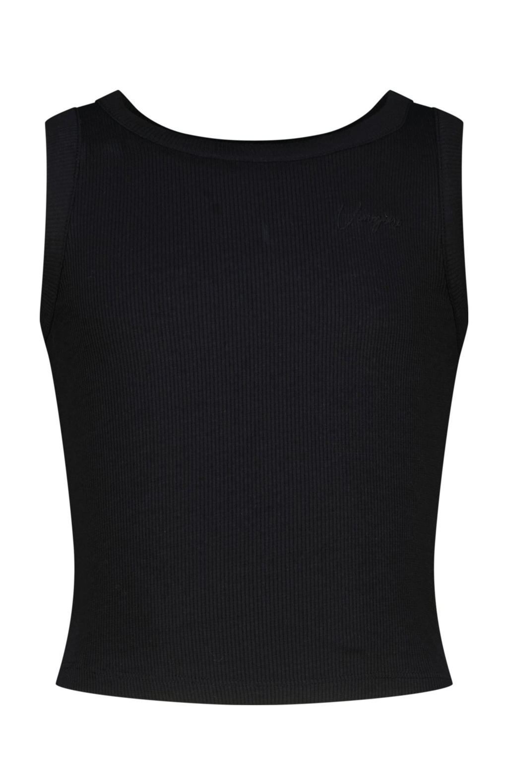 Zwarte meisjes Vingino mouwloze top met effen en ronde hals