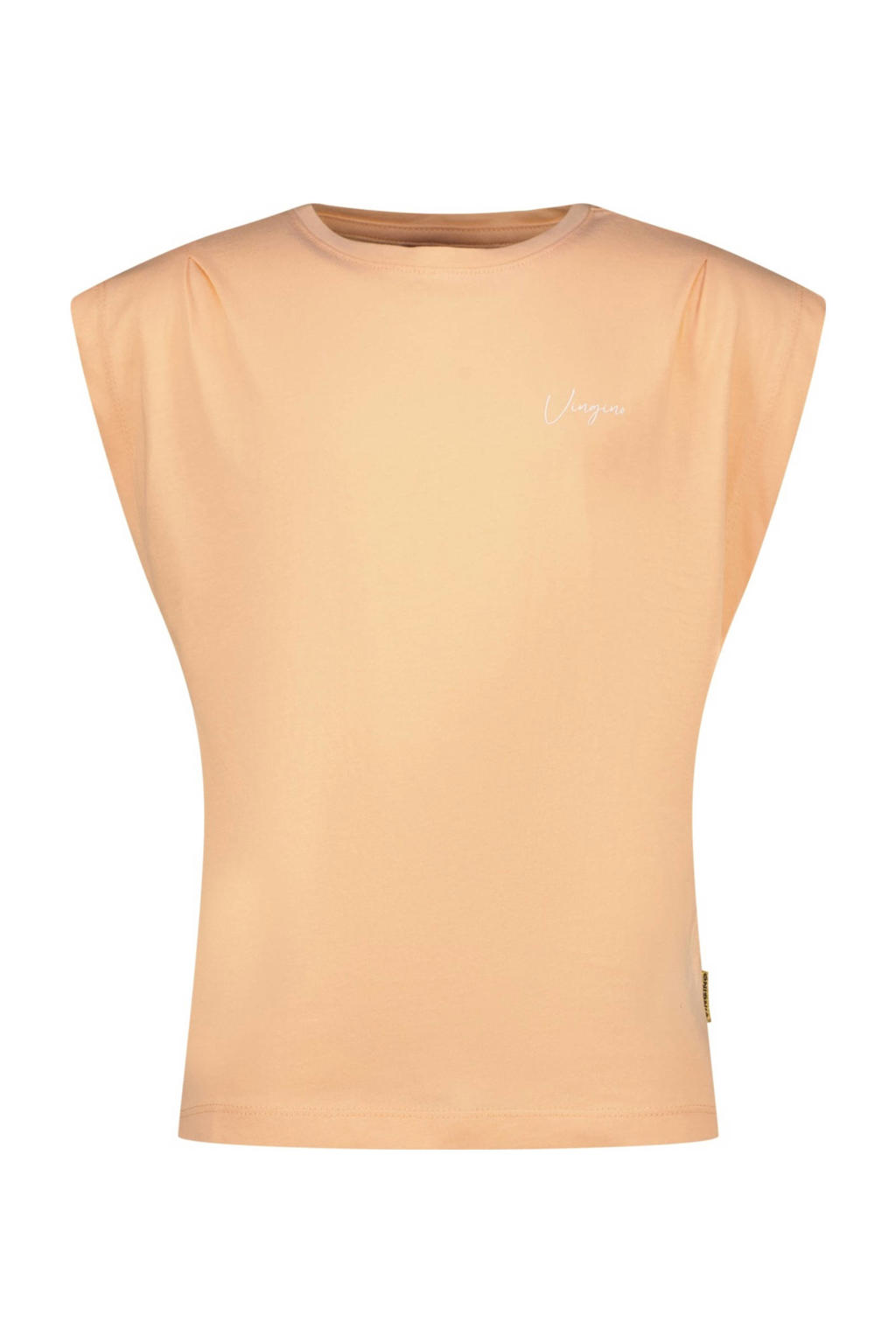 Oranje meisjes Vingino T-shirt van katoen met backprint en ronde hals
