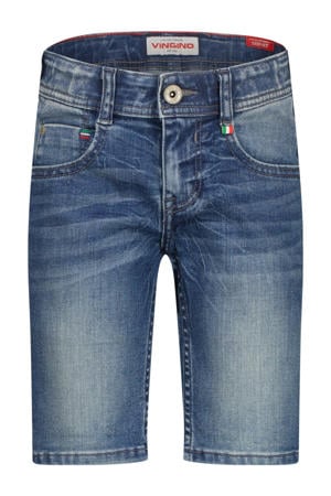 regular short medium blue denim