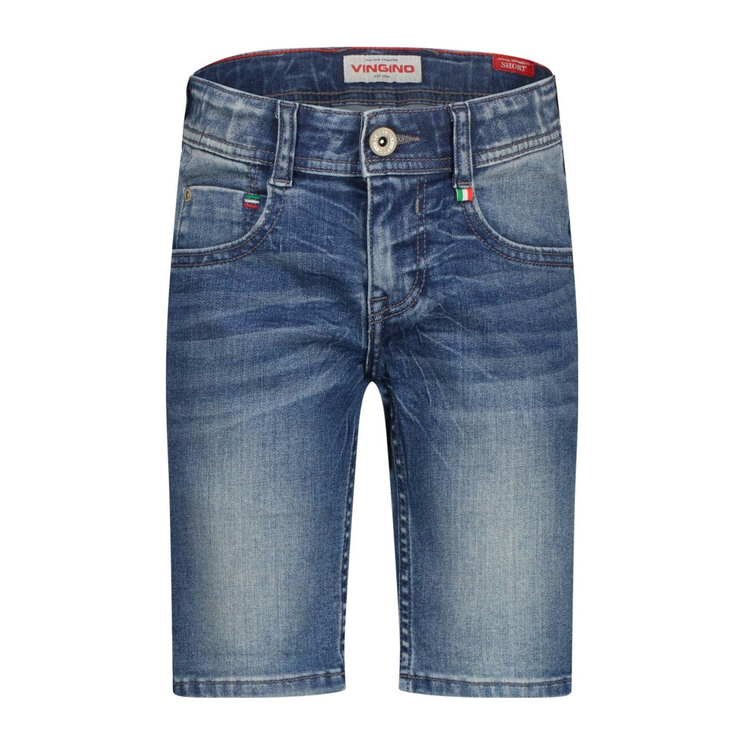 Vingino regular denim short medium blue denim