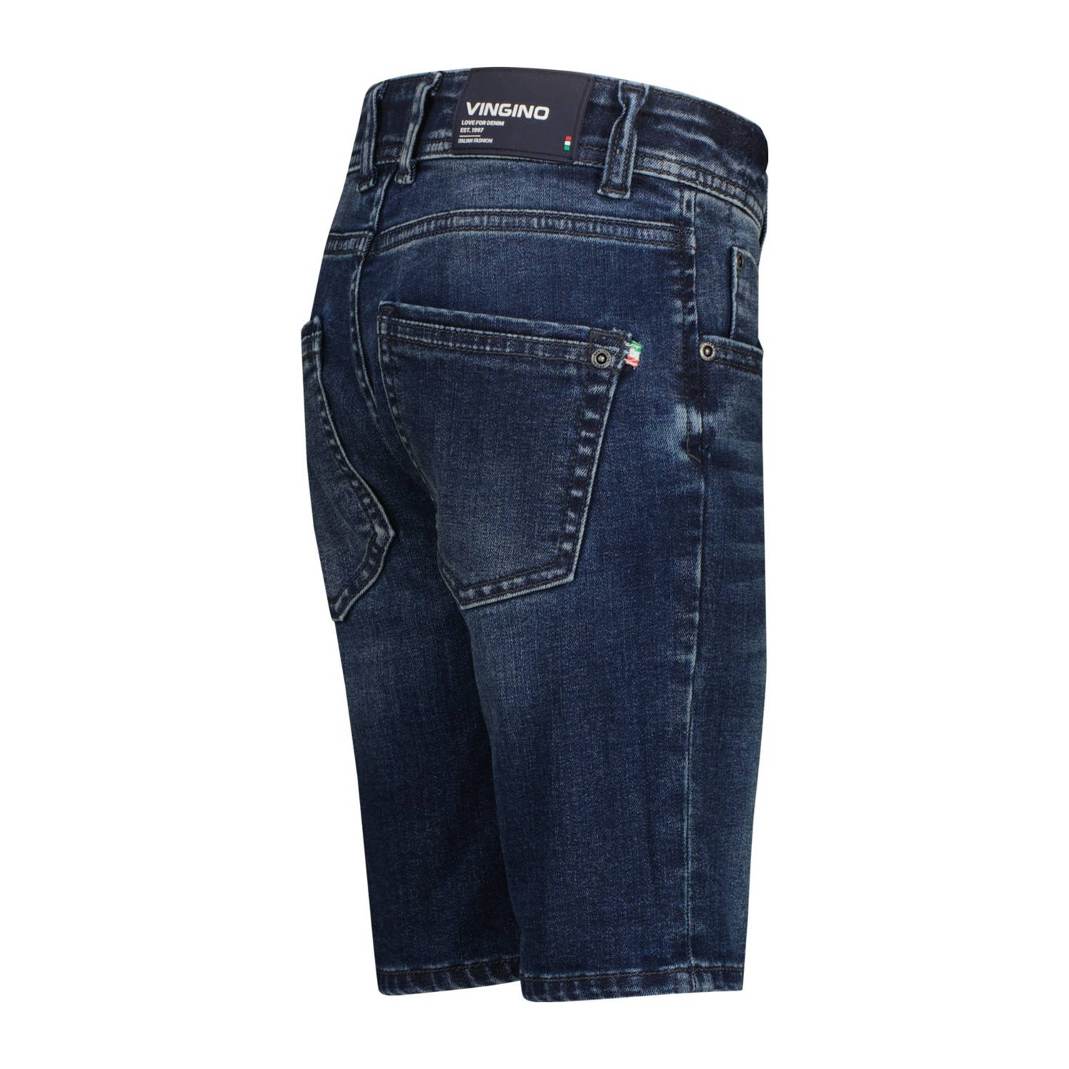 Vingino regular denim short dark blue denim