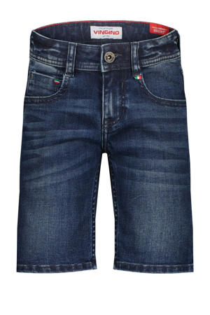 regular short dark blue denim