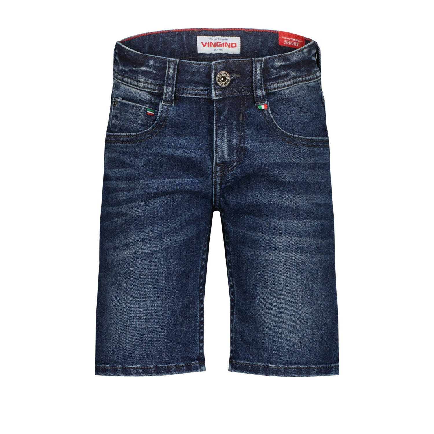 Vingino regular denim short dark blue denim