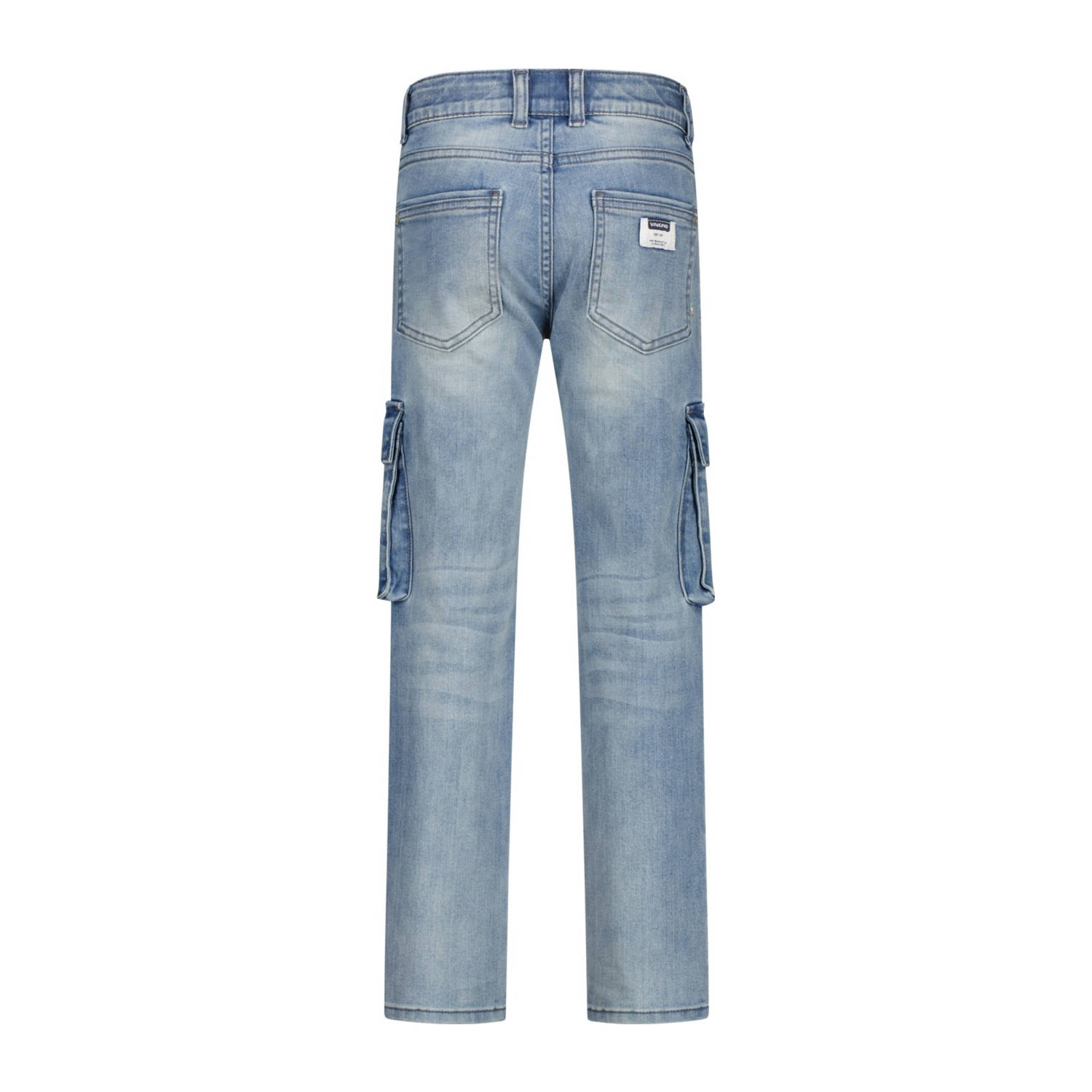Vingino straight leg cargo jeans medium blue denim