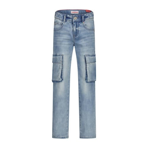 Vingino straight leg cargo jeans medium blue denim afbeelding