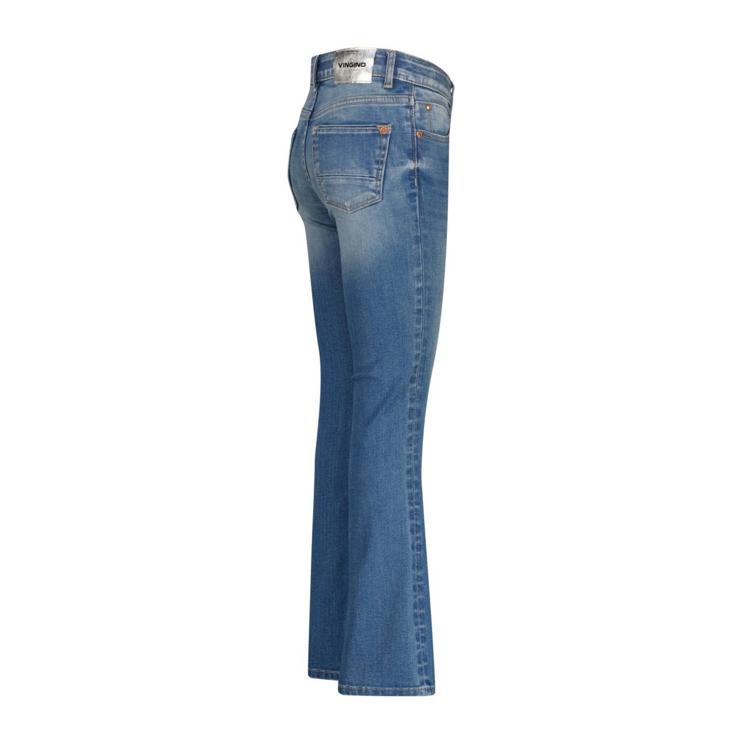 Vingino flared jeans medium blue denim