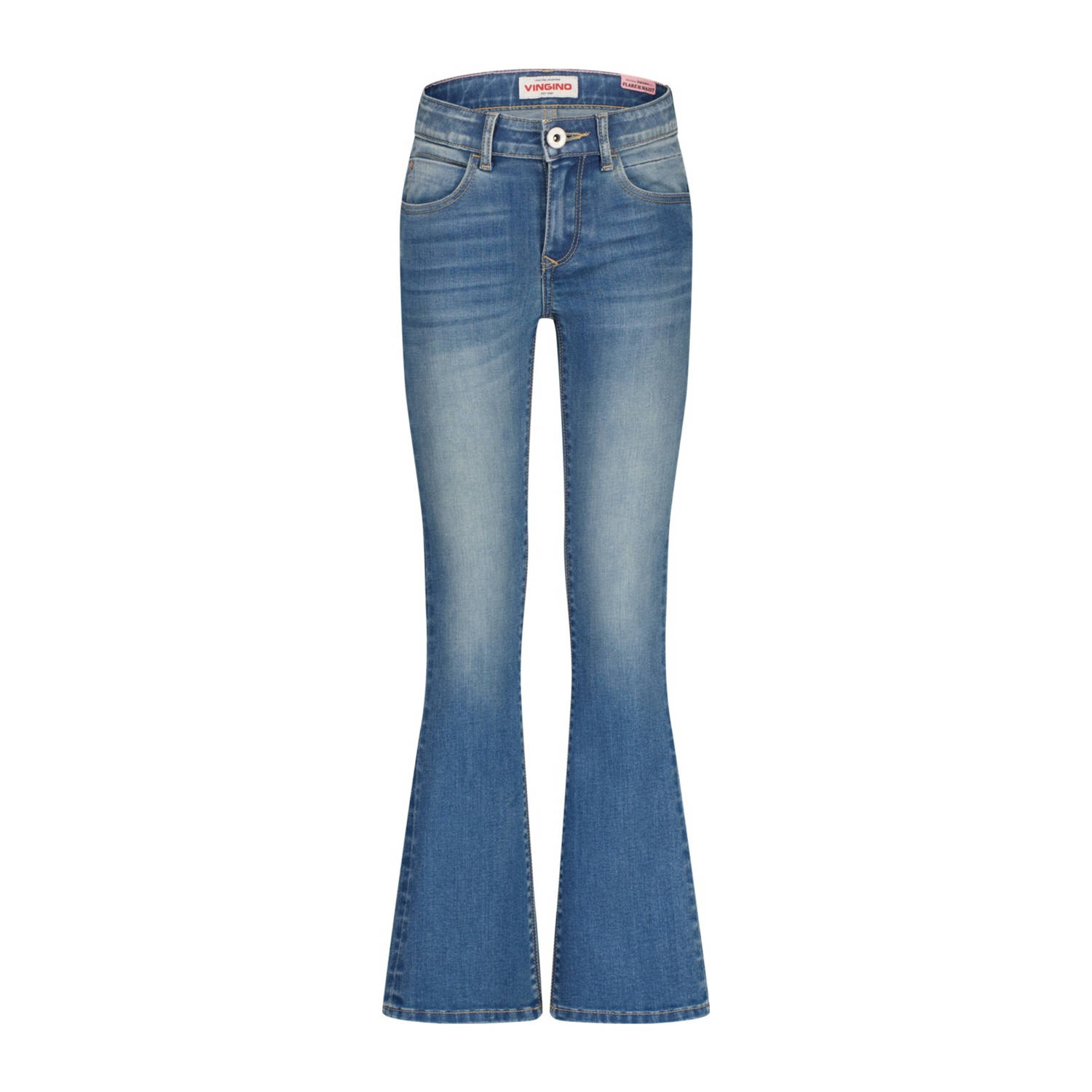 Vingino flared jeans medium blue denim