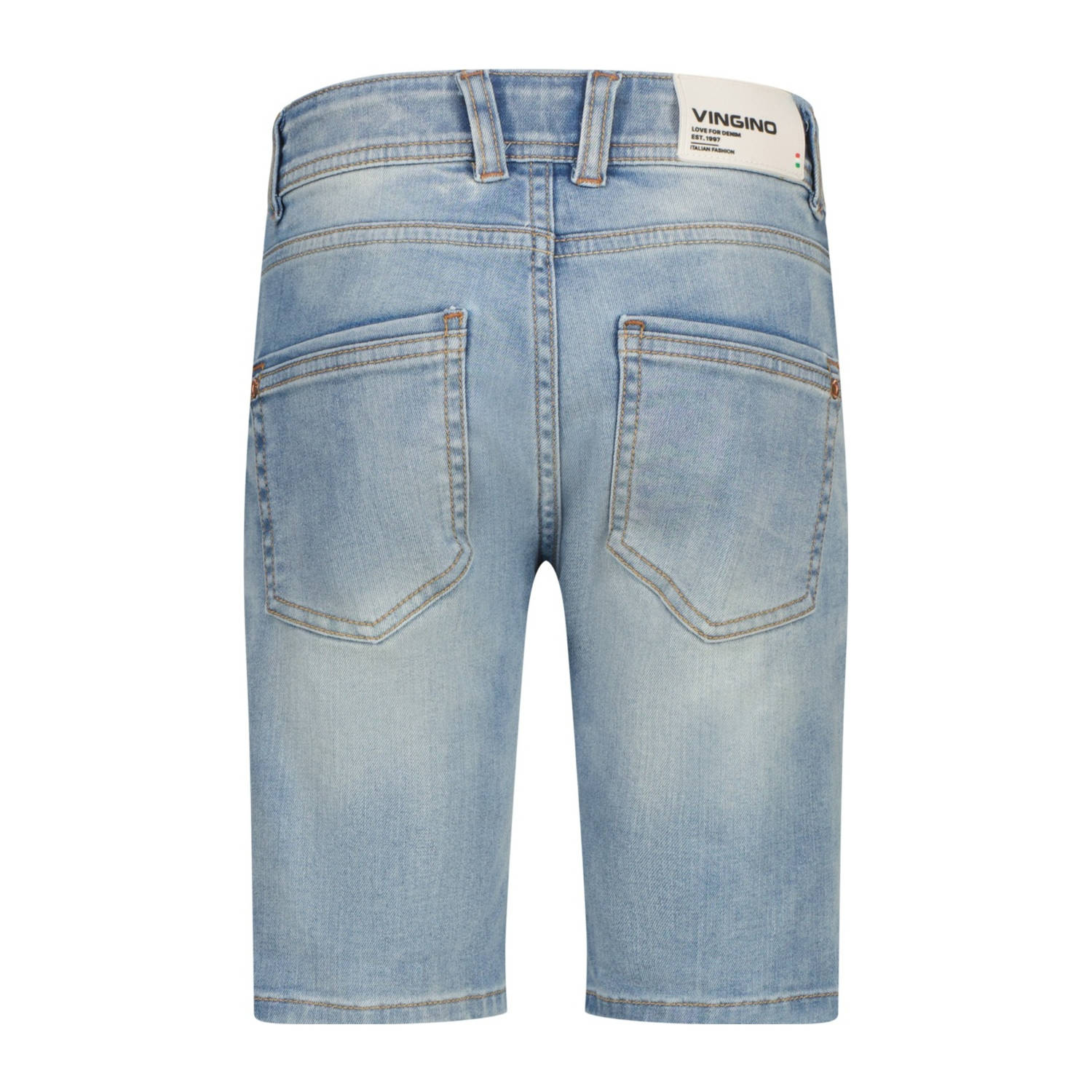 Vingino regular denim short light blue denim