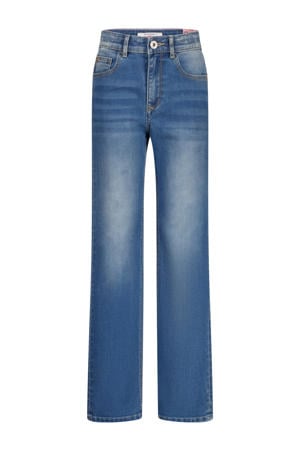 straight leg jeans medium blue denim