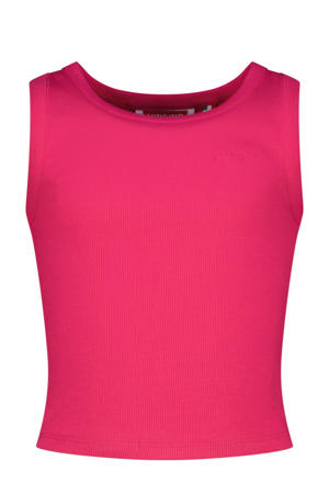 mouwloze top roze