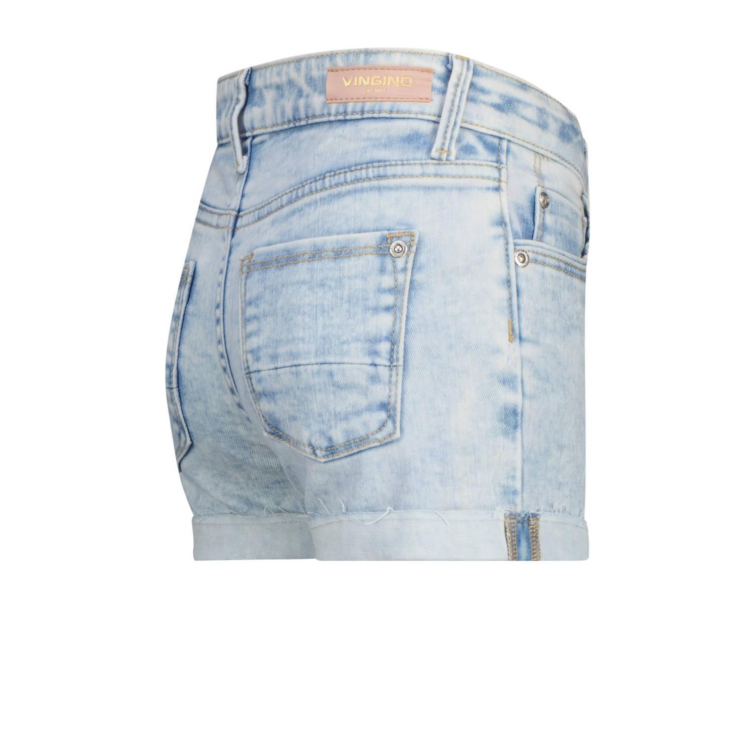 Vingino regular fit denim short light blue denim