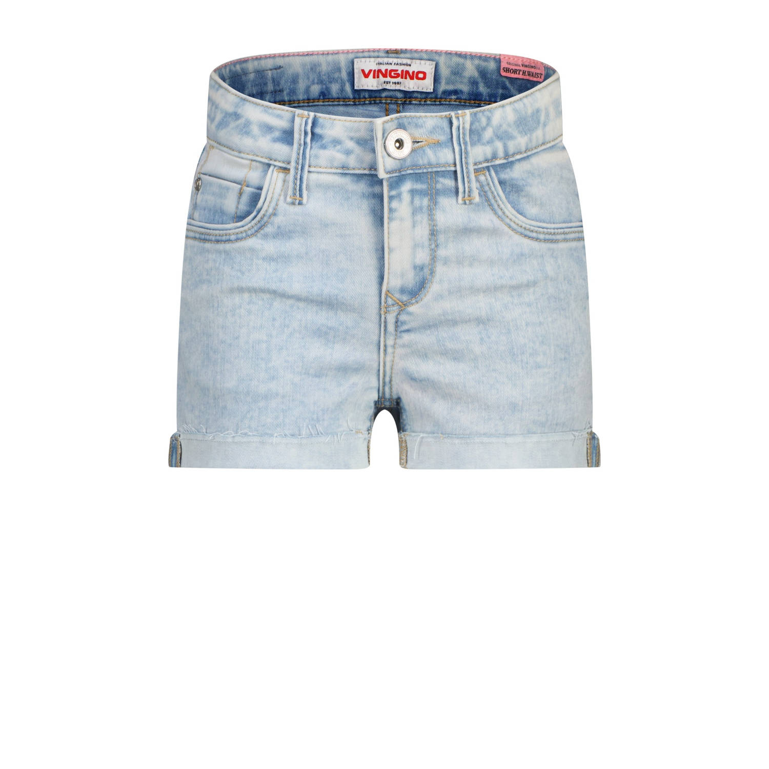 Vingino regular fit denim short light blue denim
