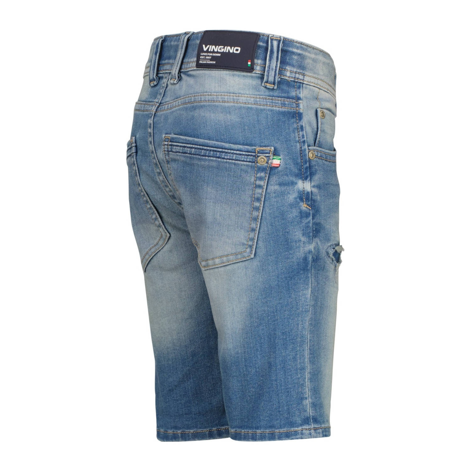 Vingino regular denim short medium blue denim