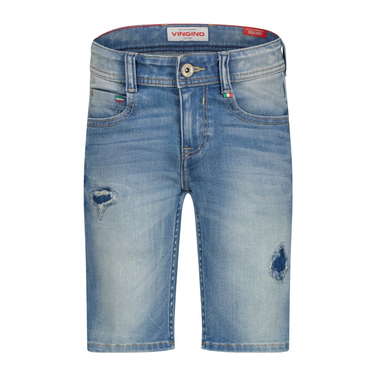 Vingino regular denim short medium blue denim