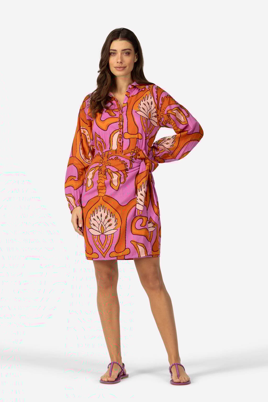 IBANA wikkel-/overslagjurk rood wehkamp