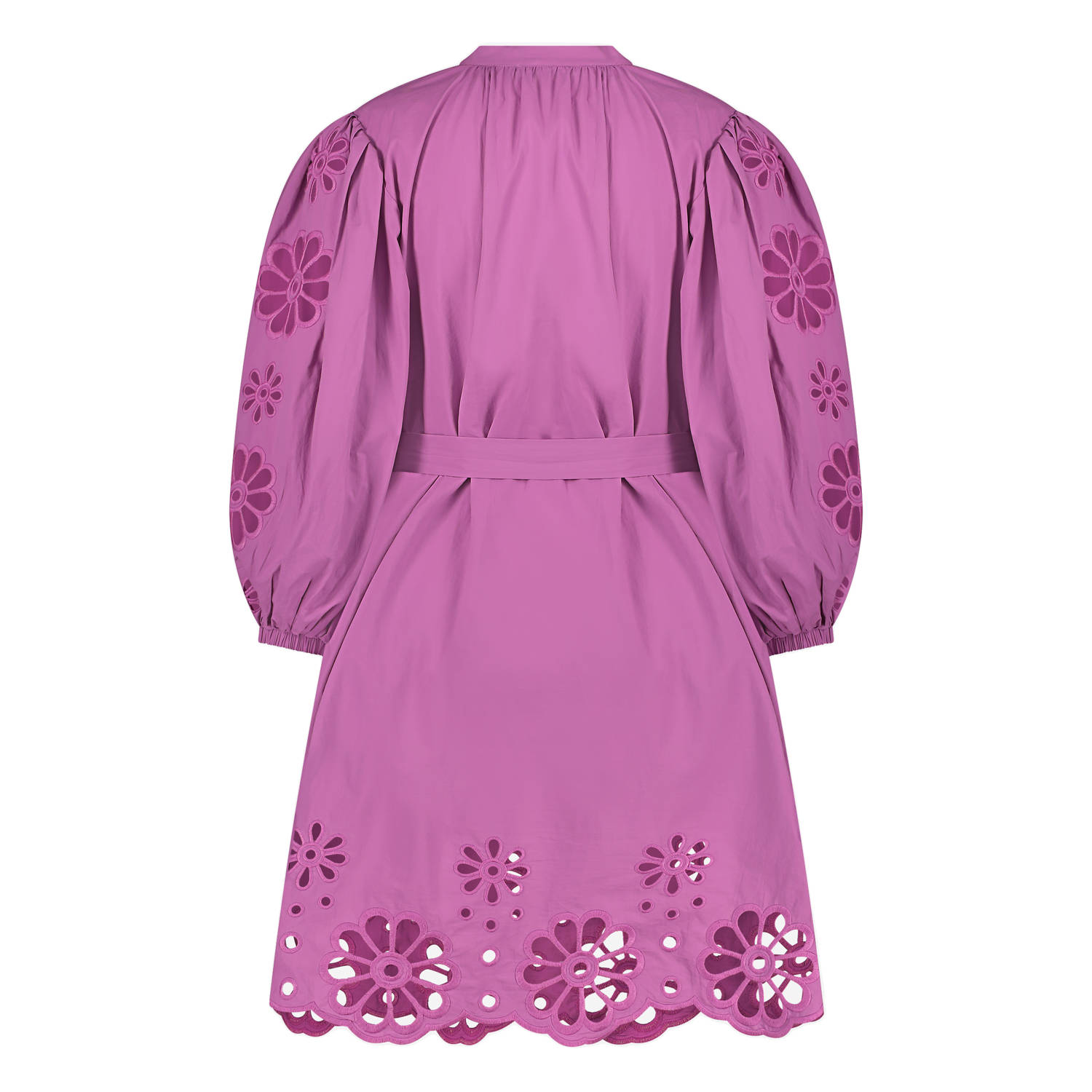 IBANA zomerjurk broderie paars