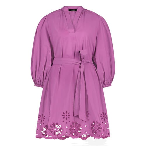 IBANA zomerjurk broderie paars afbeelding