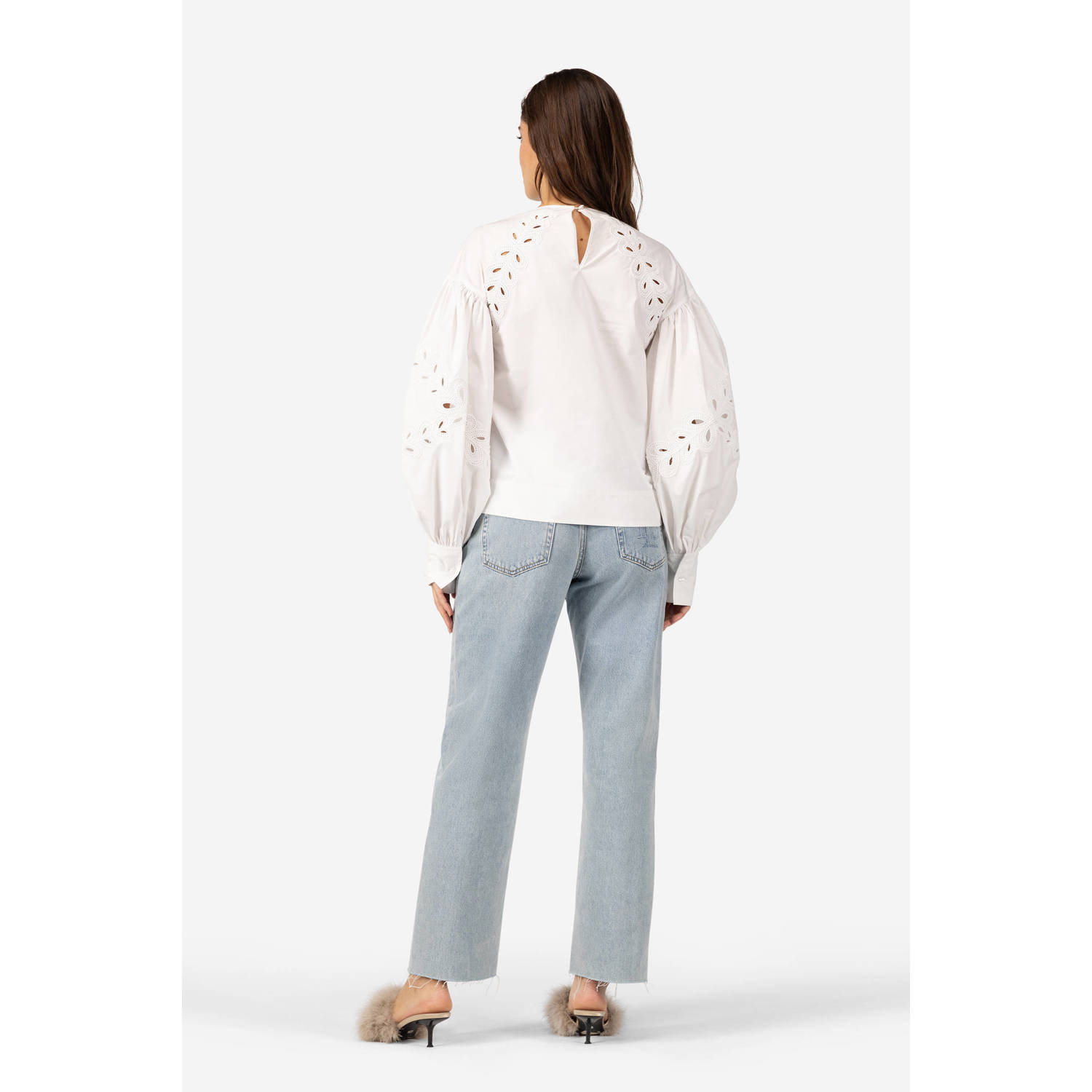 IBANA blousetop wit broderie