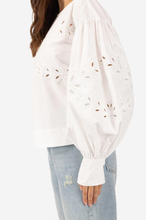 blousetop wit broderie