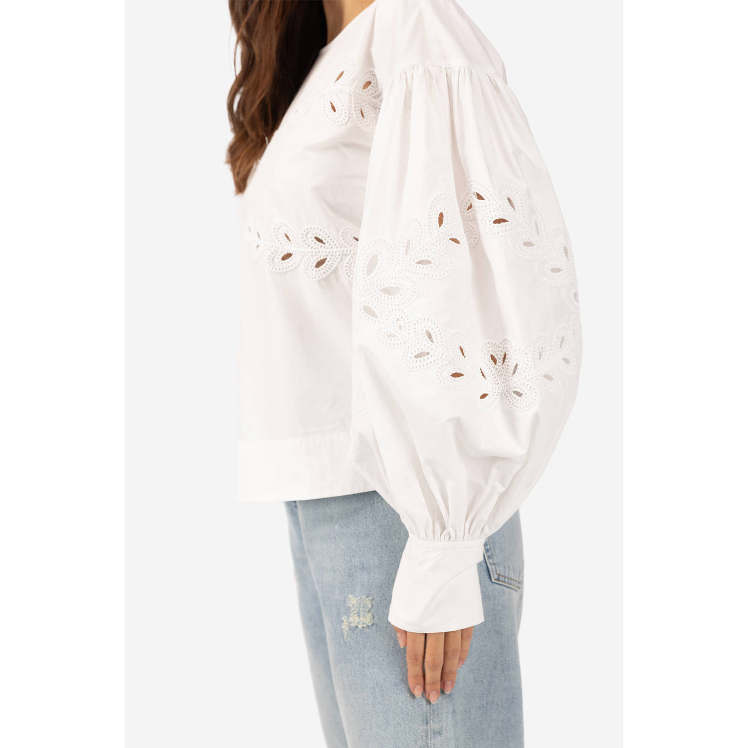 IBANA blousetop wit broderie