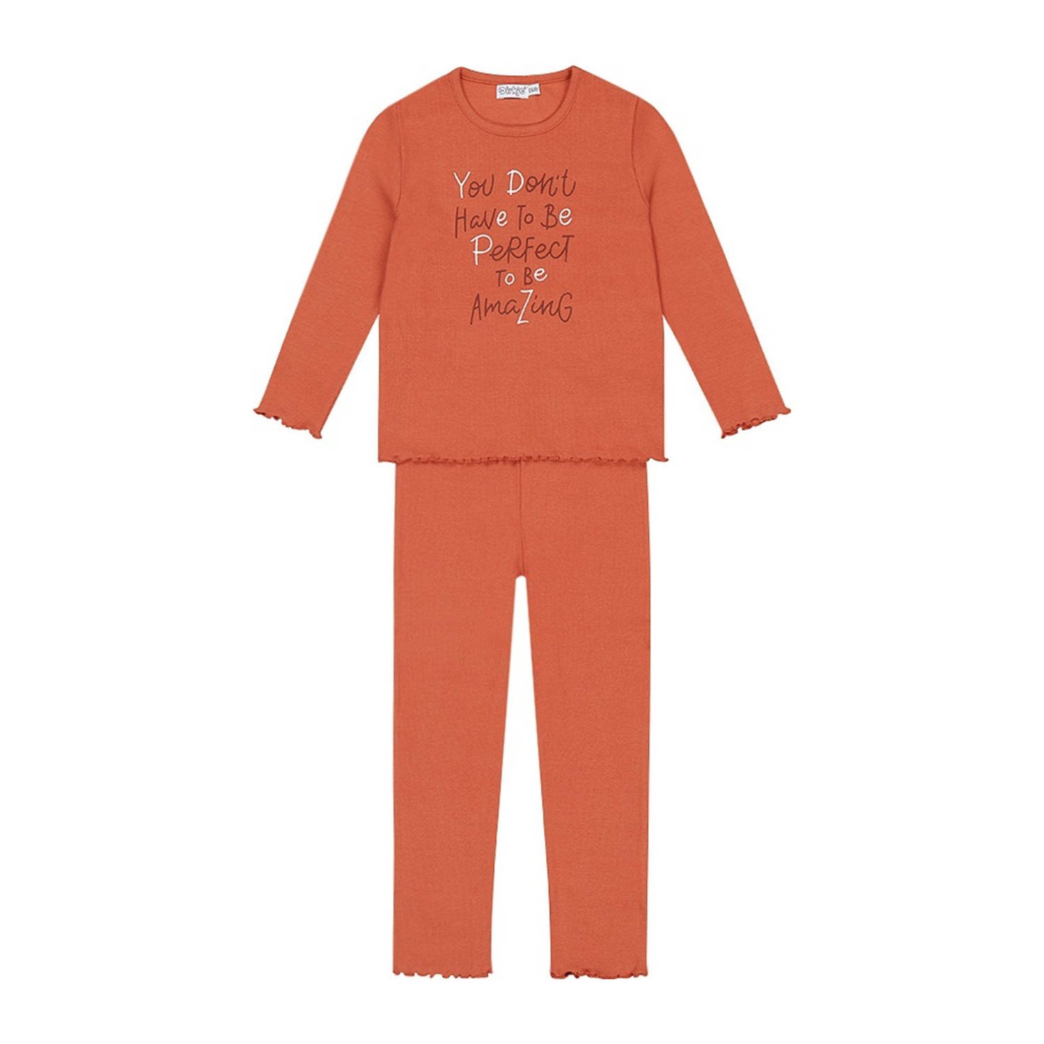 Dirkje pyjamaset koraaloranje