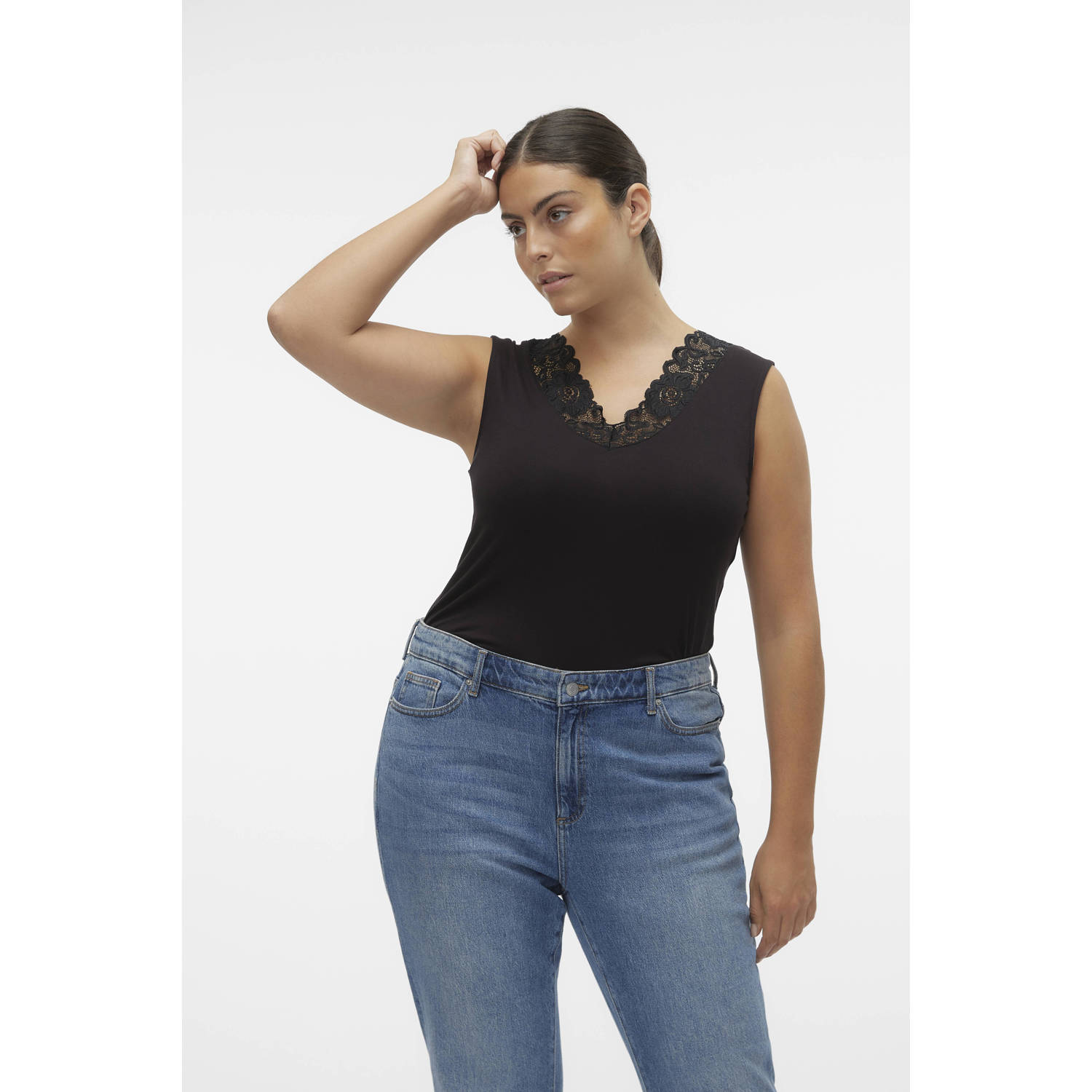 VERO MODA CURVE top zwart