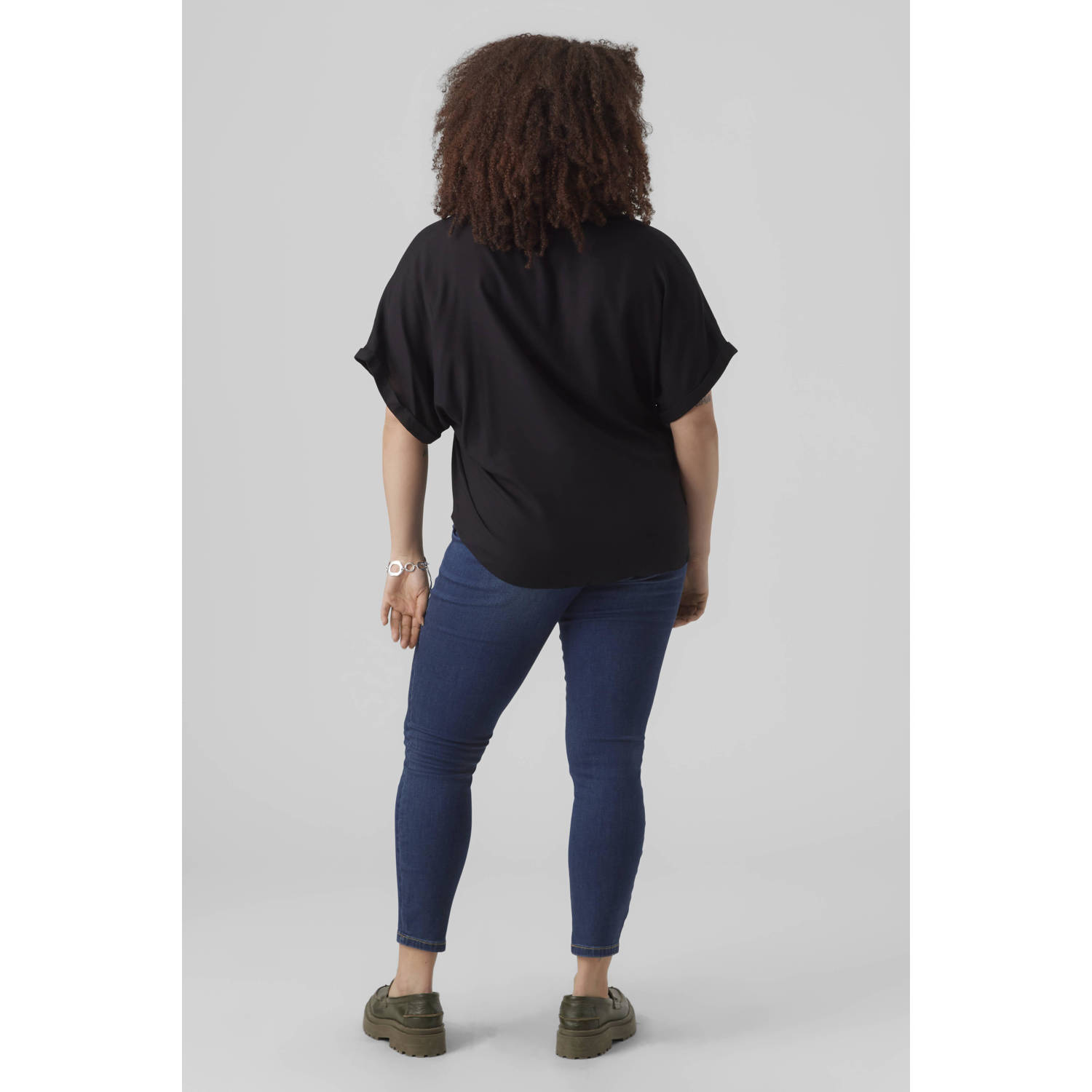 VERO MODA CURVE blouse zwart