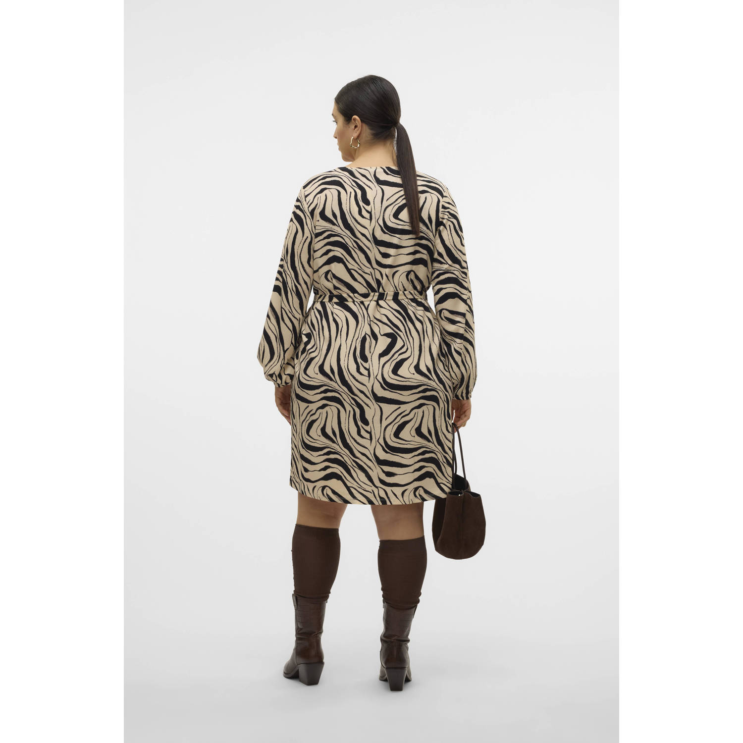 VERO MODA CURVE korte jurk ecru
