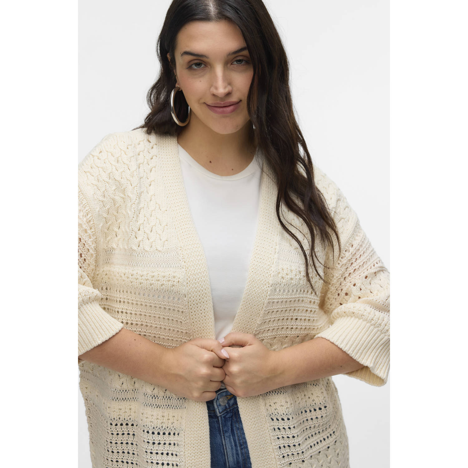 VERO MODA CURVE vest ecru