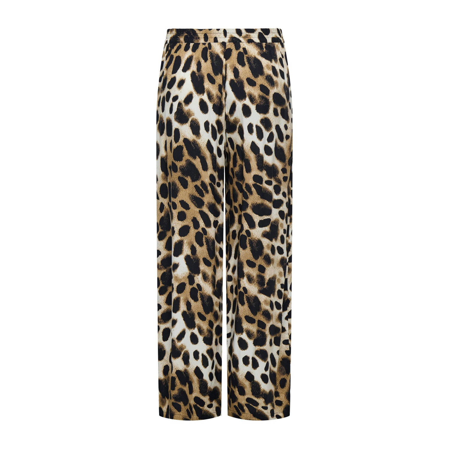 JDY wide leg regular waist palazzo broek donkerbruin