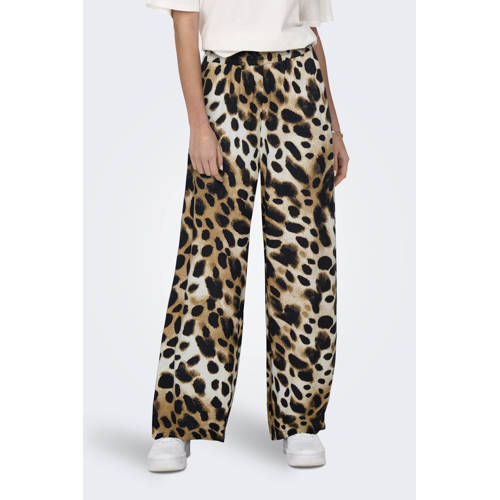 JDY wide leg regular waist palazzo broek donkerbruin afbeelding