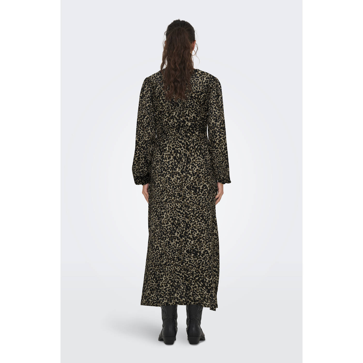 JDY midi jurk bruin