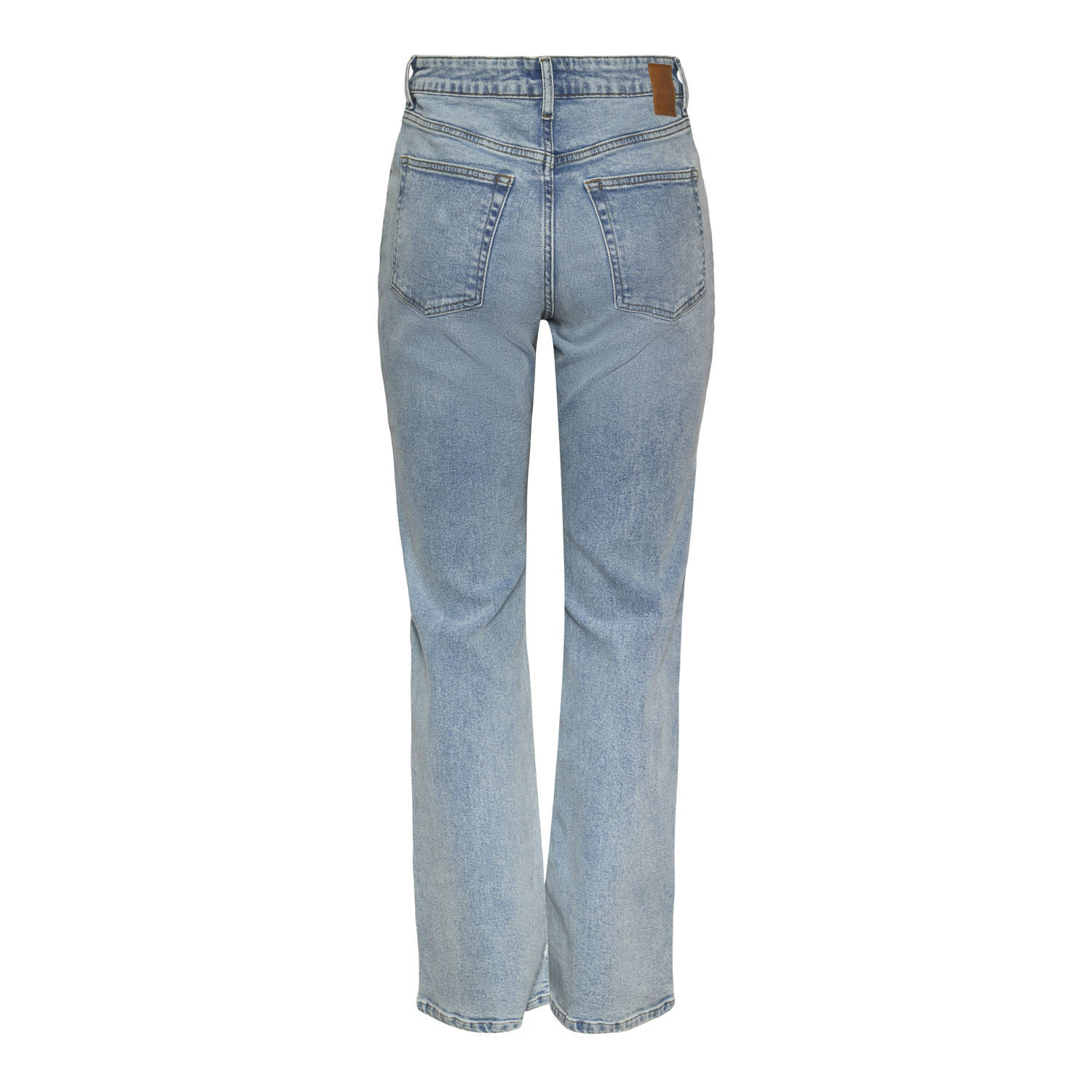 PIECES Curve high waist light blue denim