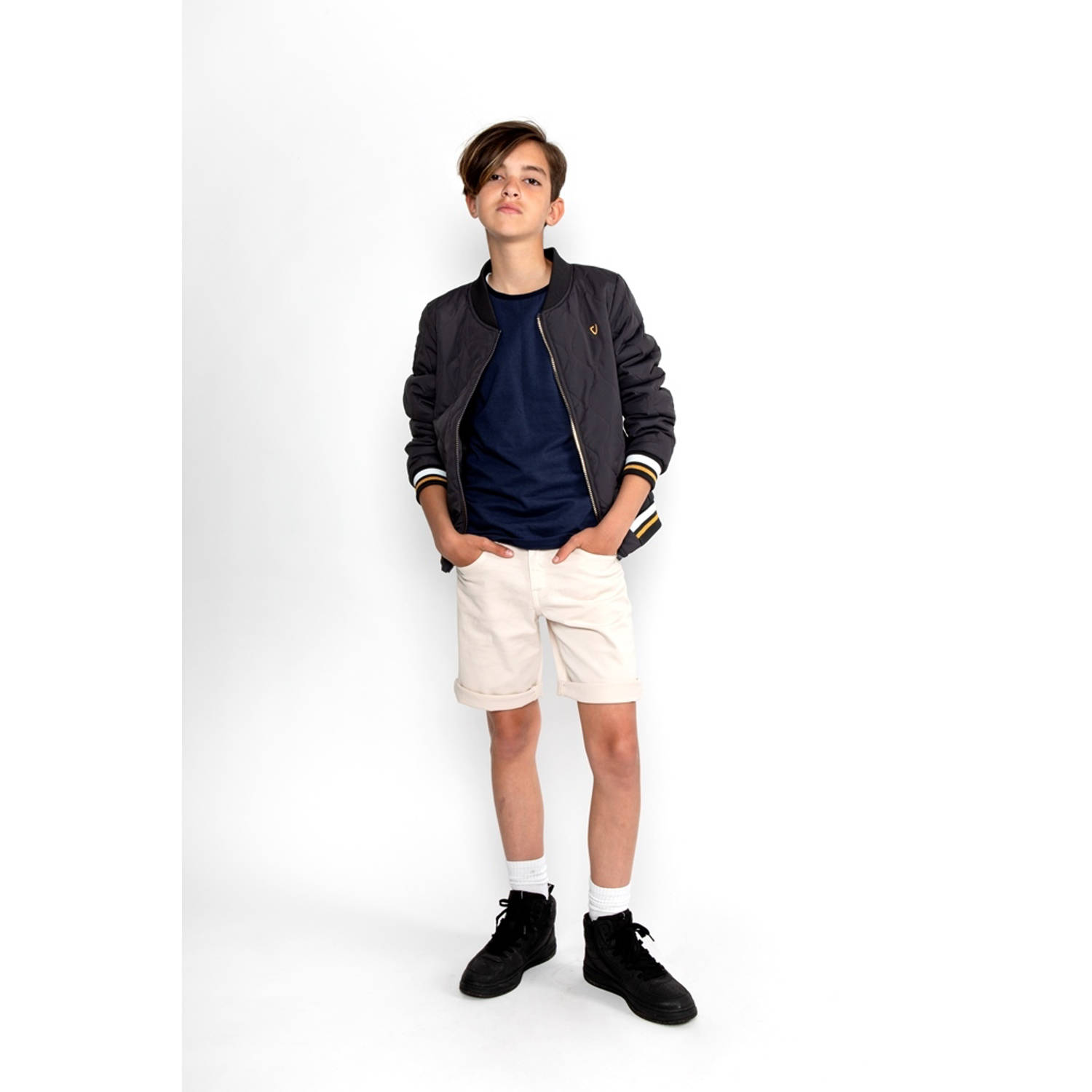 No Way Monday denim short ecru