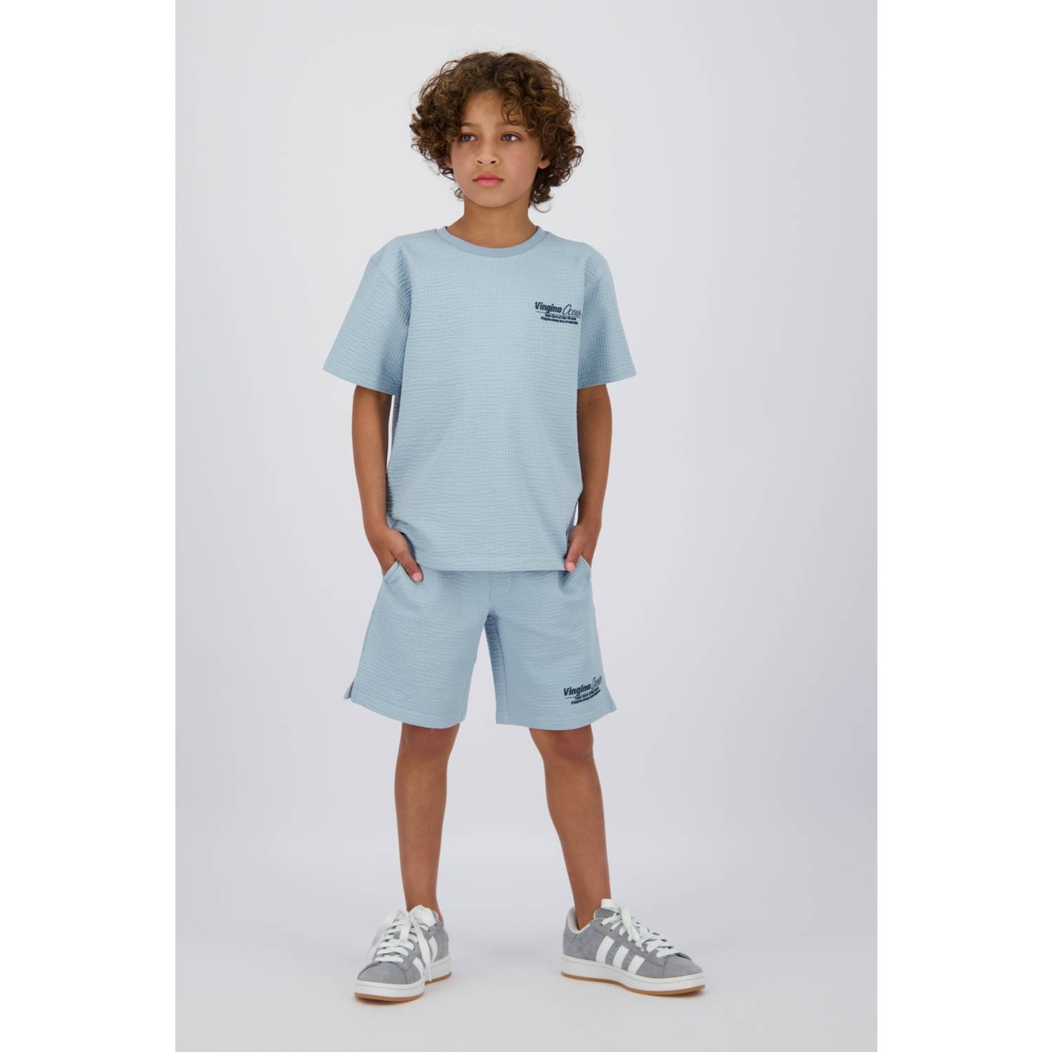 VINGINO Jongens Polo's & T-shirts Hugi Lichtblauw