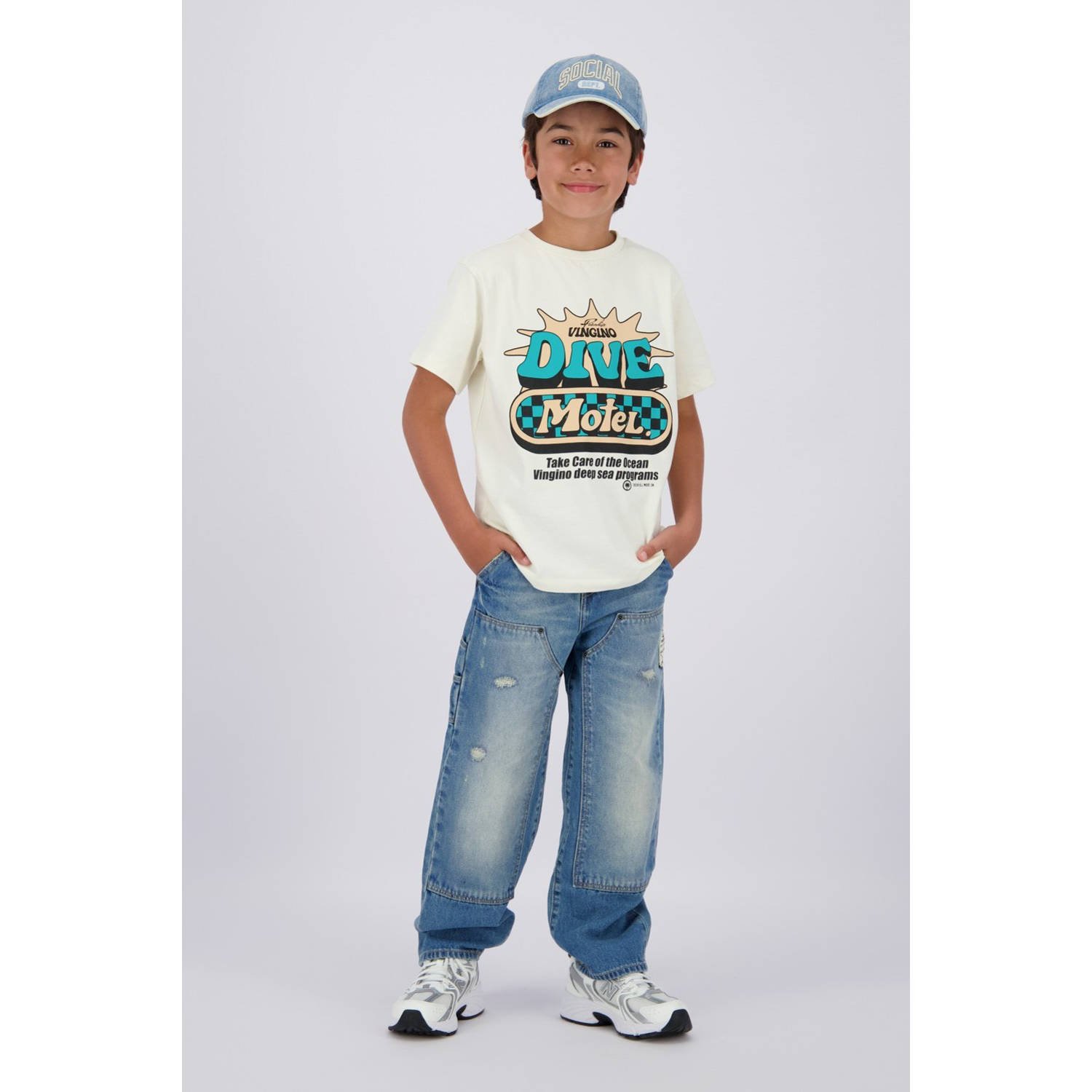 VINGINO Jongens Polo's & T-shirts Hocean Ecru