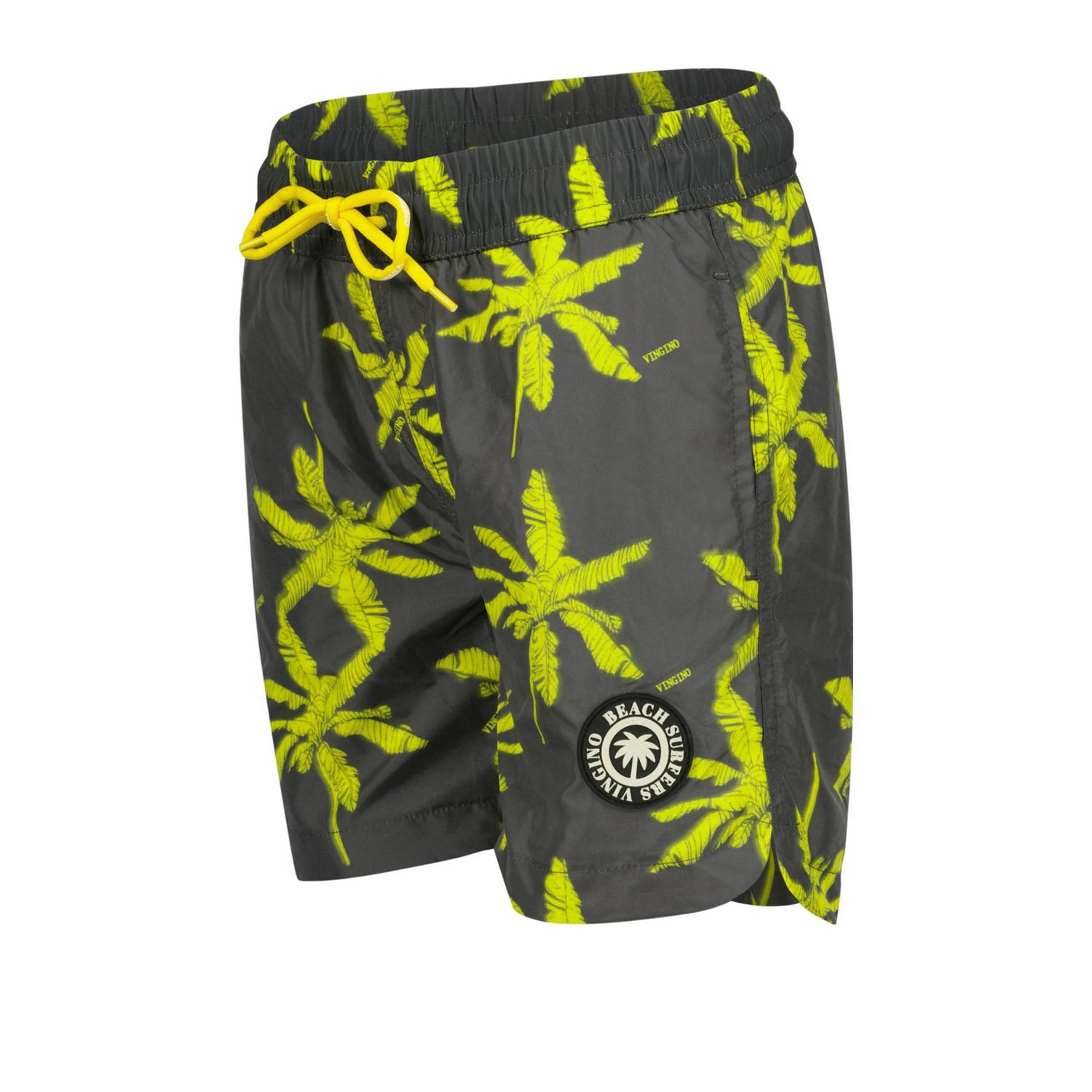 Vingino zwemshort donkergrijs geel