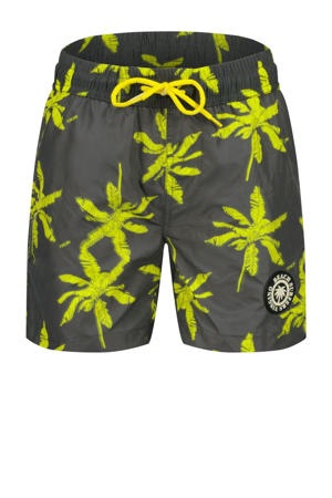 zwemshort donkergrijs/geel