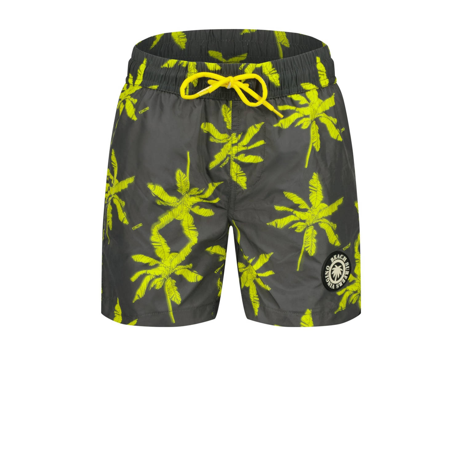 Vingino zwemshort donkergrijs geel