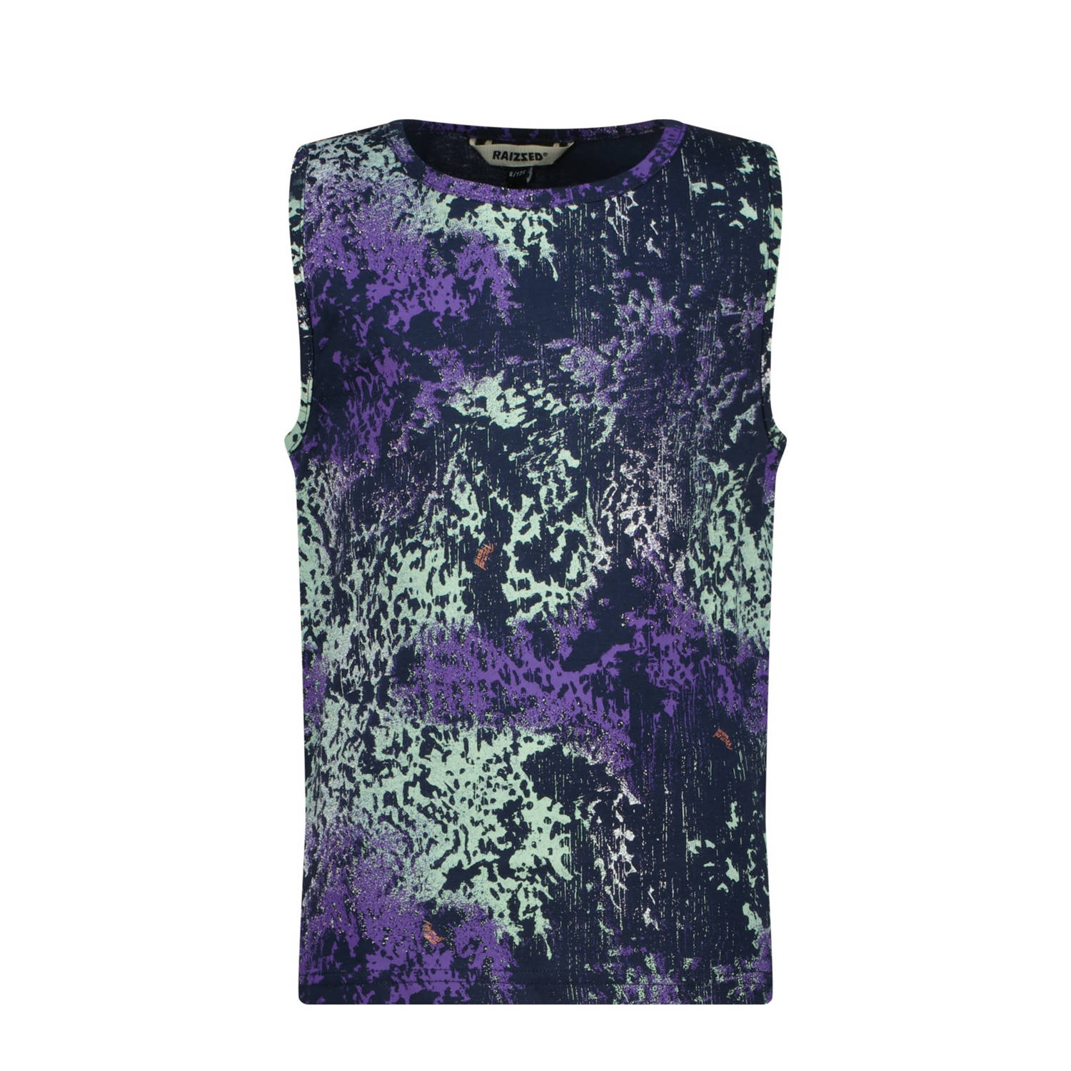Raizzed mouwloos T-shirt paars