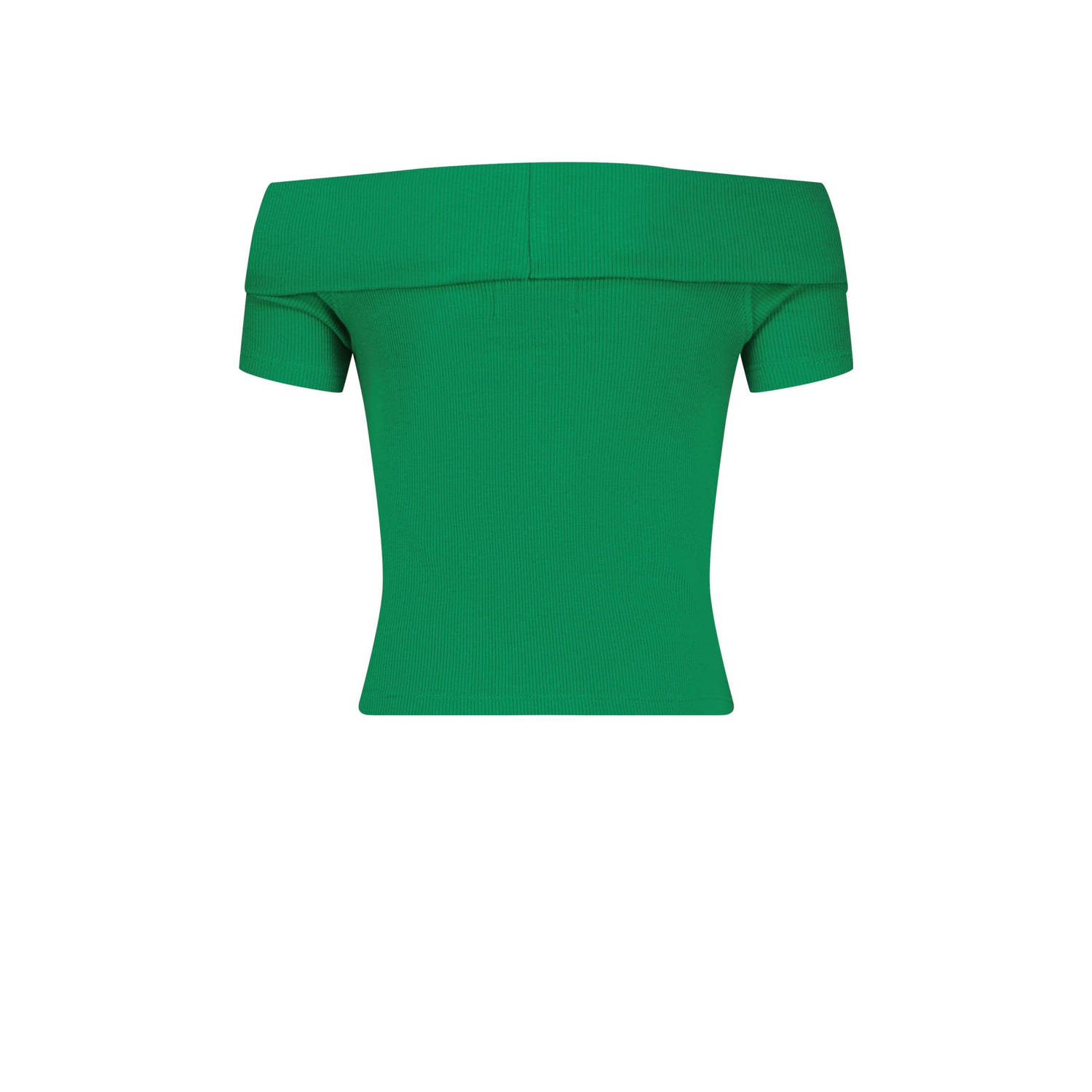 Raizzed off shoulder top groen