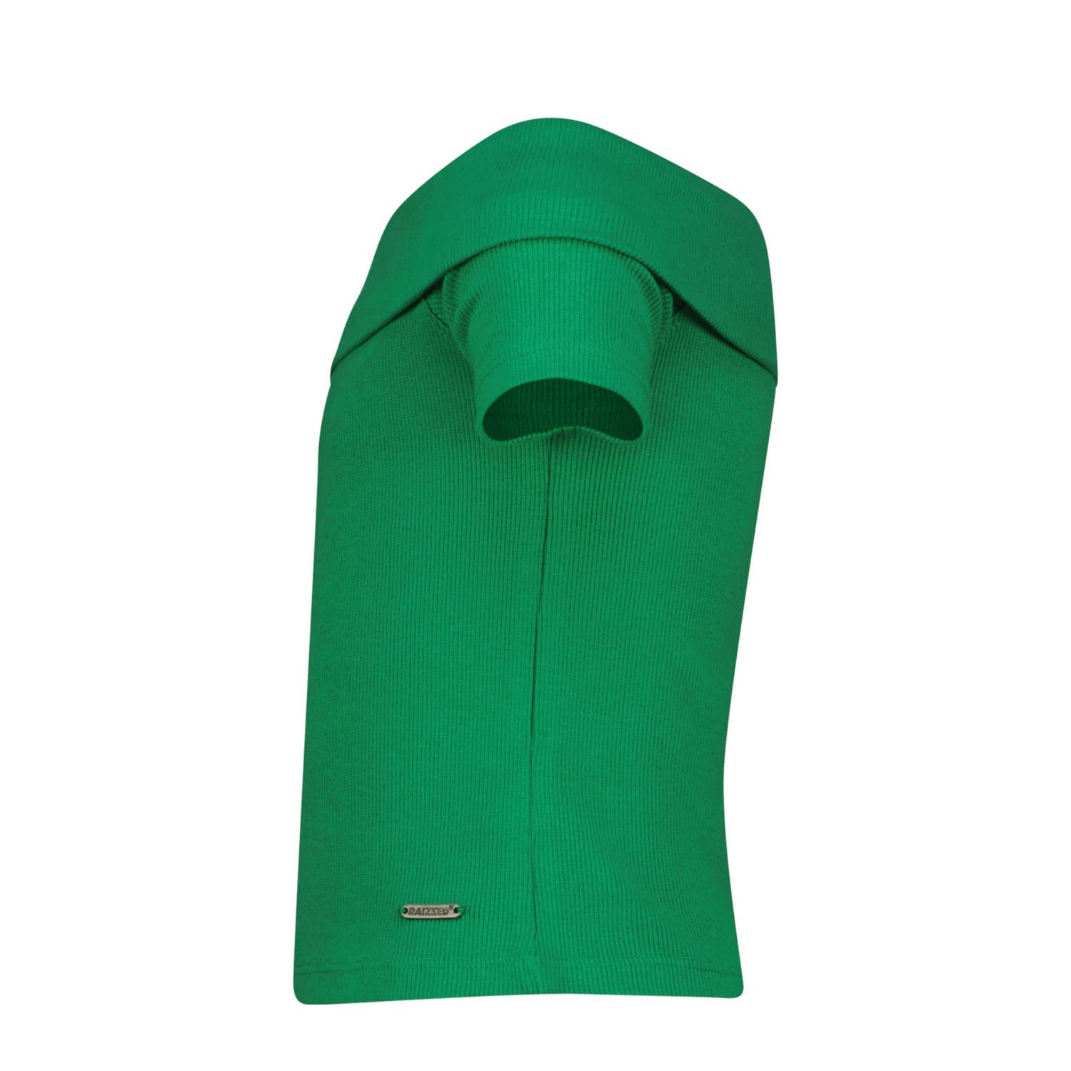 Raizzed off shoulder top groen